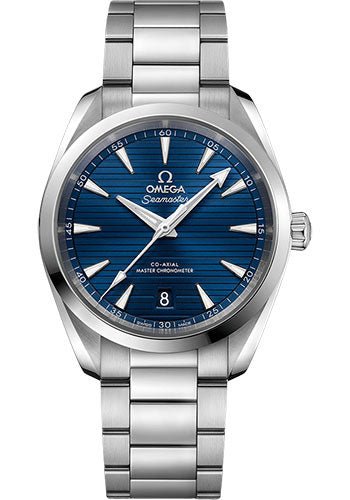 Omega Aqua Terra 150M Co-Axial Master Chronometer Watch – 38 mm Steel Case – Blue Dial – Brushed And Polished Steel Bracelet – 220.10.38.20.03.001
