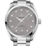 Omega Seamaster Aqua Terra 150M Co-Axial Master Chronometer Ladies Watch – 38 mm Steel Case – Shimmer Velvet-Grey Diamond Dial – 220.10.38.20.56.001