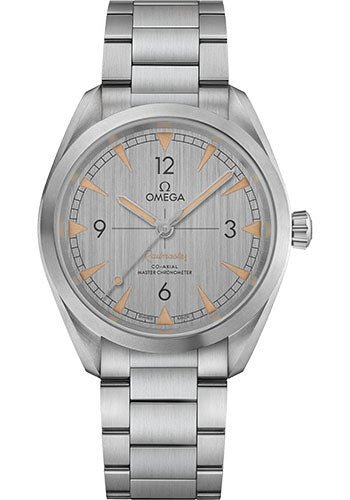 Omega Seamaster Railmaster Omega Co-Axial Master Chronometer Watch – 40 mm Steel Case – Vertically Brushed Grey Dial – 220.10.40.20.06.001
