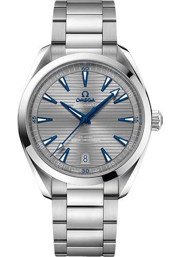 Omega Aqua Terra 150M Co-Axial Master Chronometer Watch – 41 mm Steel Case – Grey Dial – Brushed And Polished Steel Bracelet – 220.10.41.21.06.001