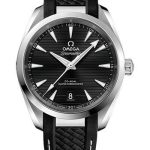 Omega Aqua Terra 150M Co-Axial Master Chronometer Watch – 38 mm Steel Case – Black Dial – Black Structured Rubber Strap – 220.12.38.20.01.001