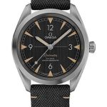 Omega Seamaster Railmaster Omega Co-Axial Master Chronometer Watch – 40 mm Steel Case – Vertically Brushed Black Dial – Two-Tone Grey Coated Nylon Fabric Strap – 220.12.40.20.01.001