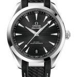 Omega Aqua Terra 150M Co-Axial Master Chronometer Watch – 41 mm Steel Case – Black Dial – Black Structured Rubber Strap – 220.12.41.21.01.001