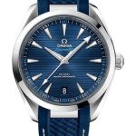 Omega Aqua Terra 150M Co-Axial Master Chronometer Watch – 41 mm Steel Case – Blue Dial – Blue Structured Rubber Strap – 220.12.41.21.03.001