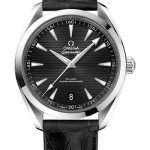 Omega Aqua Terra 150M Co-Axial Master Chronometer Watch – 41 mm Steel Case – Black Dial – Black Leather Strap – 220.13.41.21.01.001