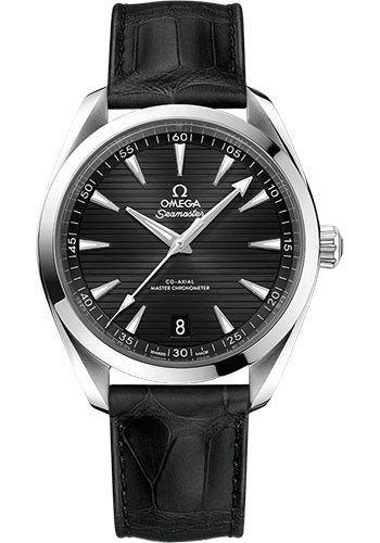 Omega Aqua Terra 150M Co-Axial Master Chronometer Watch – 41 mm Steel Case – Black Dial – Black Leather Strap – 220.13.41.21.01.001