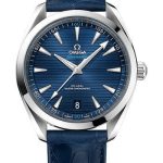 Omega Aqua Terra 150M Co-Axial Master Chronometer Watch – 41 mm Steel Case – Blue Dial – Blue Leather Strap – 220.13.41.21.03.001