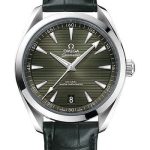 Omega Seamaster Aqua Terra 150M OMEGA Co-Axial Master Chronometer – 41 mm Steel Case – Green Dial – Green Leather Strap – 220.13.41.21.10.001