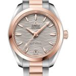 Omega Seamaster Aqua Terra 150M Co-Axial Master Chronometer Watch – 34 mm Steel And Sedna Gold Case – Waved Agate Grey Dial – 220.20.34.20.06.001