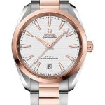 Omega Aqua Terra 150M Co-Axial Master Chronometer Watch – 38 mm Steel And Sedna Gold Case – Silvery Dial – Brushed And Polished Steel And Sedna Gold Bracelet – 220.20.38.20.02.001