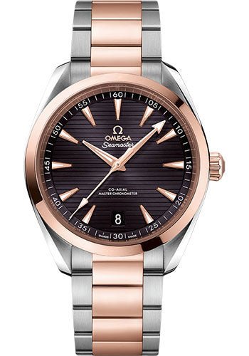 Omega Aqua Terra 150M Co-Axial Master Chronometer Watch – 41 mm Steel And Sedna Gold Case – Grey Dial – Brushed And Polished Steel And Sedna Gold Bracelet – 220.20.41.21.06.001