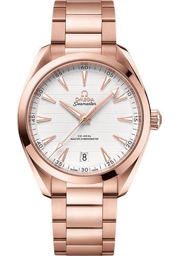 Omega Aqua Terra 150M Co-Axial Master Chronometer Watch – 41 mm Sedna Gold Case – Silvery Dial – Brushed And Polished Sedna Gold Bracelet – 220.50.41.21.02.001