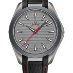 Omega Seamaster Aqua Terra 150M Omega Co-Axial Master Chronometer “Ultra Light” – 41 mm Titanium Case – Titanium Dial – Black And Red Rubber Strap – 220.92.41.21.06.001