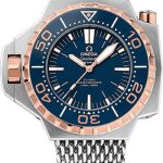 Omega Seamaster Ploprof 1200M Omega Co-Axial Master Chronometer – 55 x 48 mm Titanium And Sedna Gold Case – Blue Lacquered Dial – Titanium Bracelet – 227.60.55.21.03.001