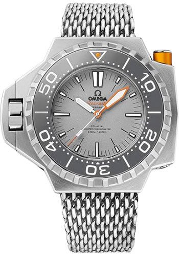 Omega Seamaster Ploprof 1200M Co-Axial Master Chronometer Watch – 55 x 48 mm Titanium Case – Bi-Directional Bezel – Grade 5 Titanium Dial – An Additional Grey Rubber Strap – 227.90.55.21.99.001