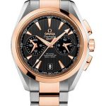 Omega Seamaster Aqua Terra 150 M Co-Axial GMT Chronograph Watch – 43 mm Steel And Red Gold Case – Grey Dial – Steel Bracelet – 231.20.43.52.06.001