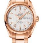 Omega Seamaster Aqua Terra Co-Axial Annual Calendar Watch – 38.5 mm Red Gold Case – Teak-Silver Dial – 231.50.39.22.02.001