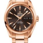 Omega Seamaster Aqua Terra Co-Axial Annual Calendar Watch – 38.5 mm Red Gold Case – Teak-Sun Brushed Grey Dial – 231.50.39.22.06.001