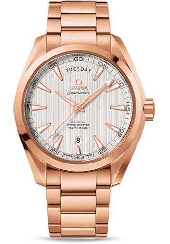 Omega Seamaster Aqua Terra Co-Axial Day-Date Watch – 41.5 mm Red Gold Case – Teak-Silver Dial – 231.50.42.22.02.001