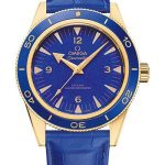 Omega Seamaster 300 Omega Co-Axial Master Chronometer – 41 mm Yellow Gold Case – Deep Blue Dial – Blue Leather Strap – 234.63.41.21.99.002