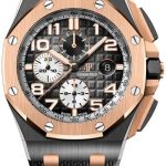 Audemars Piguet Royal Oak Offshore Selfwinding Chronograph Watch – 44mm Ceramic Pink Gold Case – Smoked Grey Dial – Grey Rubber Strap – 26405NR.OO.A002CA.01