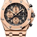 Audemars Piguet Royal Oak Offshore Selfwinding Chronograph Watch – 42mm – Pink Gold – Black Dial – Pink Gold Bracelet – 26470OR.OO.1000OR.03