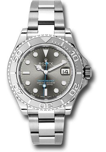 Rolex Steel and Platinum Rolesium Yacht-Master 37 Watch – Dark Rhodium Dial – 268622