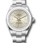 Rolex Oyster Perpetual 28 Watch – Domed Bezel – Silver Index Dial – Oyster Bracelet – 2020 Release – 276200