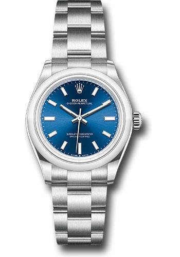 Rolex Oyster Perpetual 31 Watch – Domed Bezel – Blue Index Dial – Oyster Bracelet – 2020 Release – 277200 bluio