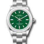Rolex Oyster Perpetual 31 Watch – Domed Bezel – Green Index Dial – Oyster Bracelet – 2020 Release – 277200 greio