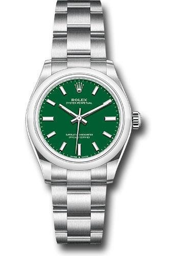 Rolex Oyster Perpetual 31 Watch – Domed Bezel – Green Index Dial – Oyster Bracelet – 2020 Release – 277200 greio