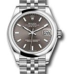 Rolex Steel and White Gold Datejust 31 Watch – Domed Bezel – Dark Grey Index Dial – Jubilee Bracelet – 2020 Release – 278240 dkgij