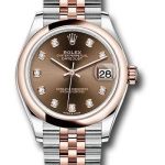 Rolex Steel and Everose Gold Datejust 31 Watch – Domed Bezel – White Roman Dial – Jubilee Bracelet – 278241 chodj