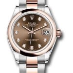 Rolex Steel and Everose Gold Datejust 31 Watch – Domed Bezel – White Roman Dial – Oyster Bracelet – 278241 chodo