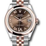 Rolex Steel and Everose Gold Datejust 31 Watch – Domed Bezel – Dark Rhodium Diamond Roman VI Dial – Jubilee Bracelet – 278241 chodr6j