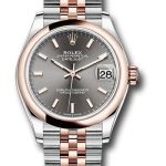Rolex Steel and Everose Gold Datejust 31 Watch – Domed Bezel – Dark Rhodium Index Dial – Jubilee Bracelet – 278241 dkrhij