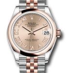 Rolex Steel and Everose Gold Datejust 31 Watch – Domed Bezel – Dark Rhodium Index Dial – Jubilee Bracelet – 278241