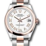 Rolex Steel and Everose Gold Datejust 31 Watch – Domed Bezel – Rose Index Dial – Oyster Bracelet – 278241