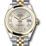 Rolex Steel and Yellow Gold Datejust 31 Watch – Domed Bezel – Silver Diamond Roman Six Dial – Jubilee Bracelet – 278243 sdr6j