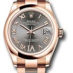 Rolex Everose Gold Datejust 31 Watch – Domed Bezel – Rhodium Diamond Six Dial – Oyster Bracelet – 278245 dkrhdr6o