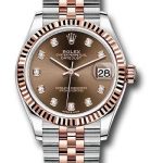 Rolex Steel and Everose Gold Datejust 31 Watch – Fluted Bezel – White Roman Dial – Jubilee Bracelet – 278271 chodj