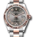 Rolex Steel and Everose Gold Datejust 31 Watch – Fluted Bezel – Mother-Of-Pearl Diamond Dial – Oyster Bracelet – 278271 dkrhdr6o