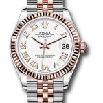 Rolex Steel and Everose Gold Datejust 31 Watch – Fluted Bezel – Rose Index Dial – Jubilee Bracelet – 278271