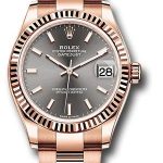 Rolex Everose Gold Datejust 31 Watch – Fluted Bezel – Rhodium Index Dial – Oyster Bracelet – 278275 dkrhio