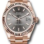 Rolex Everose Gold Datejust 31 Watch – Fluted Bezel – Rhodium Index Dial – President Bracelet – 278275 dkrhip