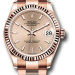Rolex Everose Gold Datejust 31 Watch – Fluted Bezel – Rose Index Dial – Oyster Bracelet – 278275