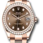 Rolex Everose Gold Datejust 31 Watch – Diamond Bezel – Chocolate Diamond Dial – Oyster Bracelet – 278285RBR chodo