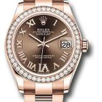 Rolex Everose Gold Datejust 31 Watch – Diamond Bezel – Chocolate Diamond Six Dial – Oyster Bracelet – 278285RBR chodr6o