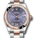 Rolex Steel and Everose Gold Datejust 31 Watch – 24 Diamond Bezel – Chocolate Diamond Roman VI Dial – Oyster Bracelet – 278341RBR aubdr6o