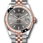 Rolex Steel and Everose Gold Datejust 31 Watch – 24 Diamond Bezel – Dark Rhodium Index Dial – Jubilee Bracelet – 278341RBR dkrhij